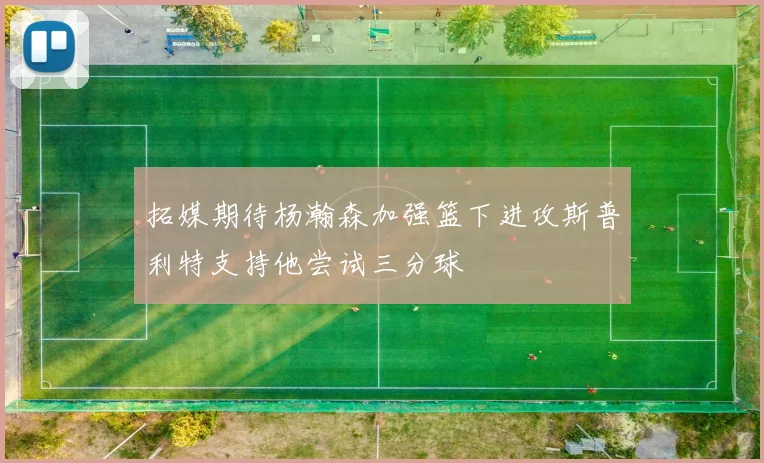 拓媒期待杨瀚森加强篮下进攻斯普利特支持他尝试三分球